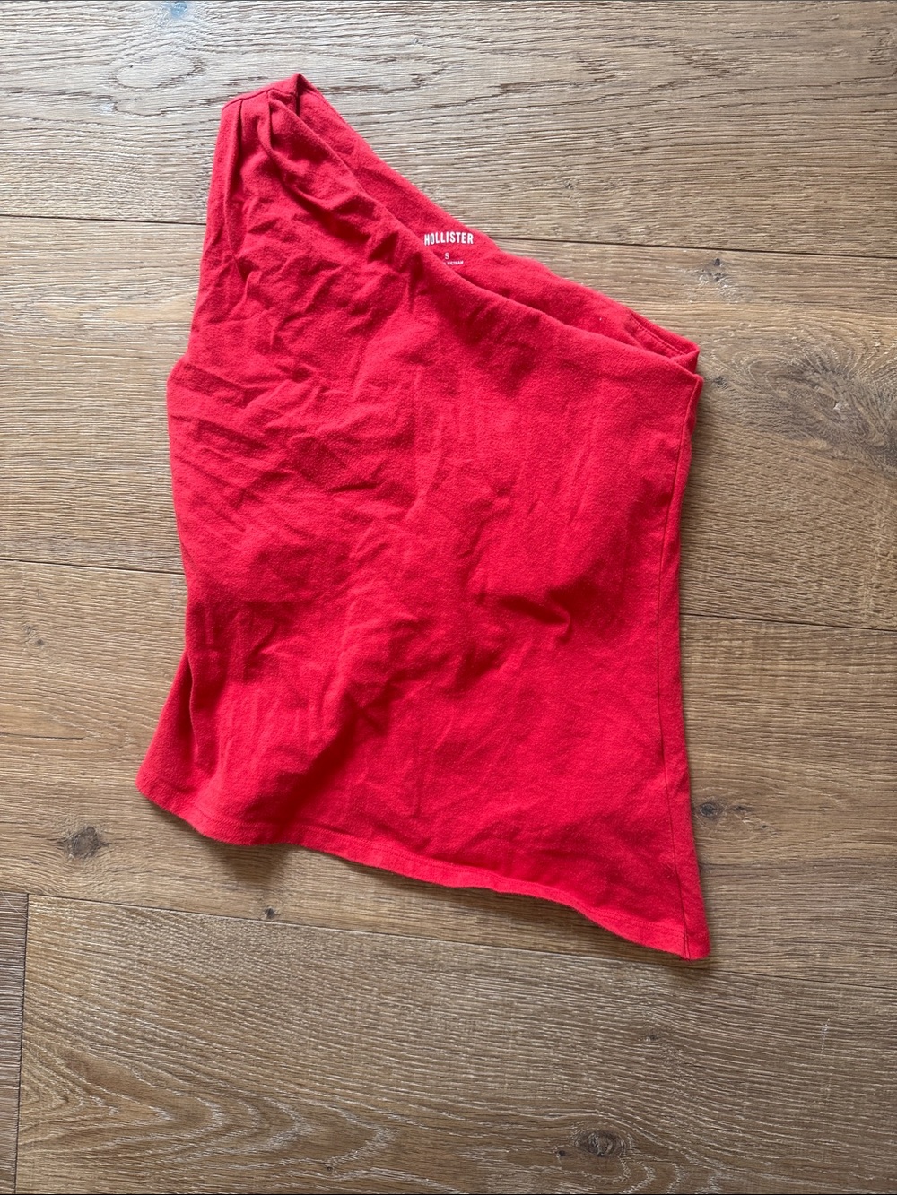 Hollister Red One-Shoulder Tank Top